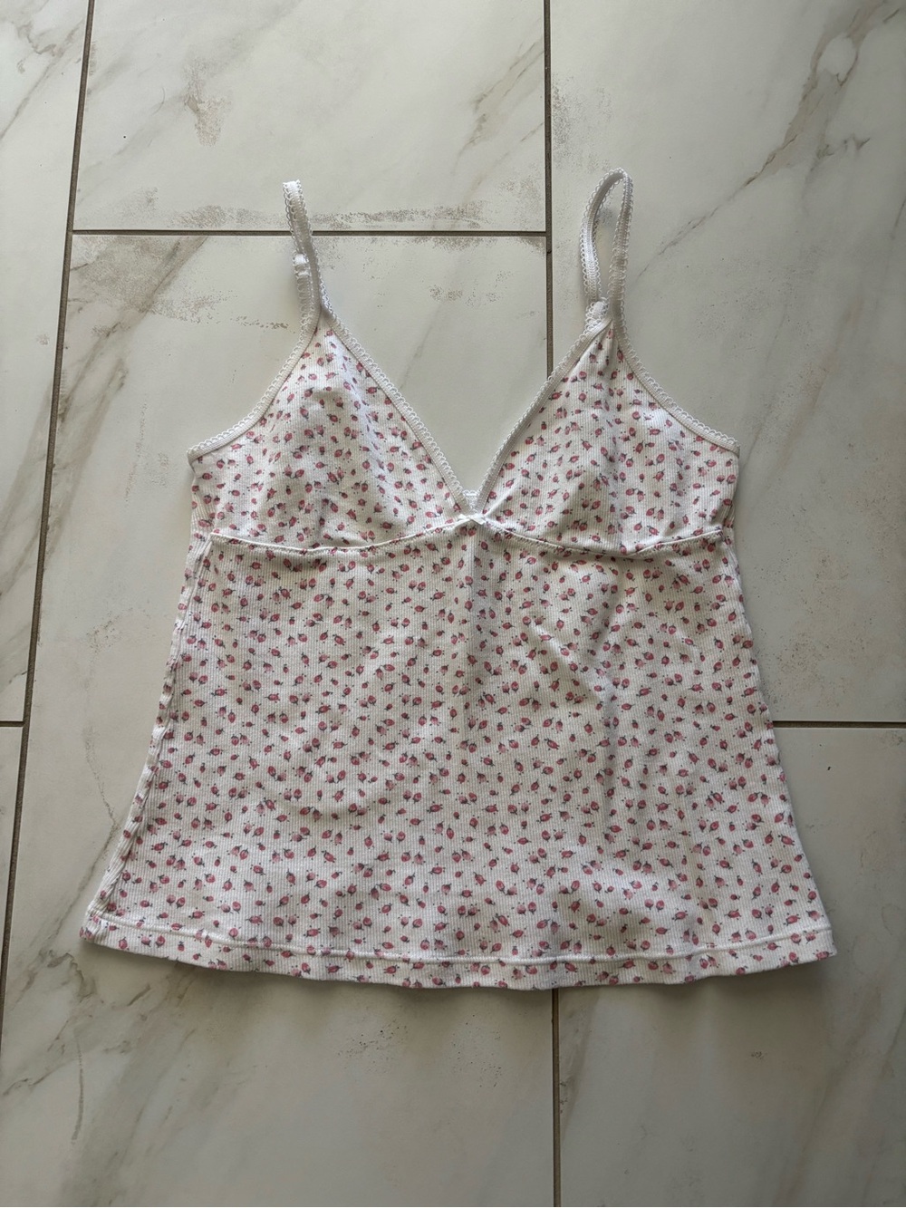 Brandy Melville Pink Floral Tank